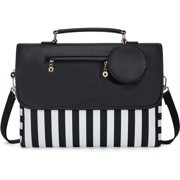 Laptop Shoulder Bag for 13-15 inch, Stripe-black